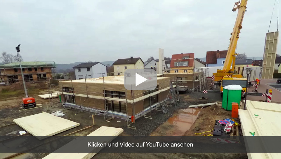 Gruber Holzhaus - Video Hausaufstellung 1